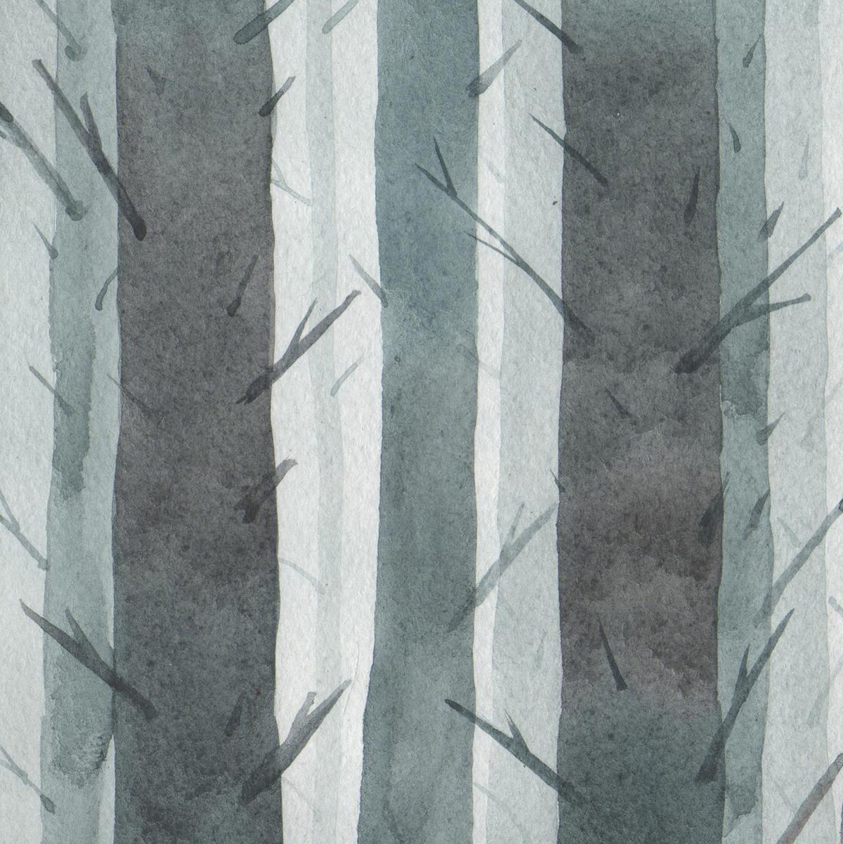 VERDUNKELUNGSROLLO 100x100 cm Bäume - Grau, Textil (100/100cm) - TULUP