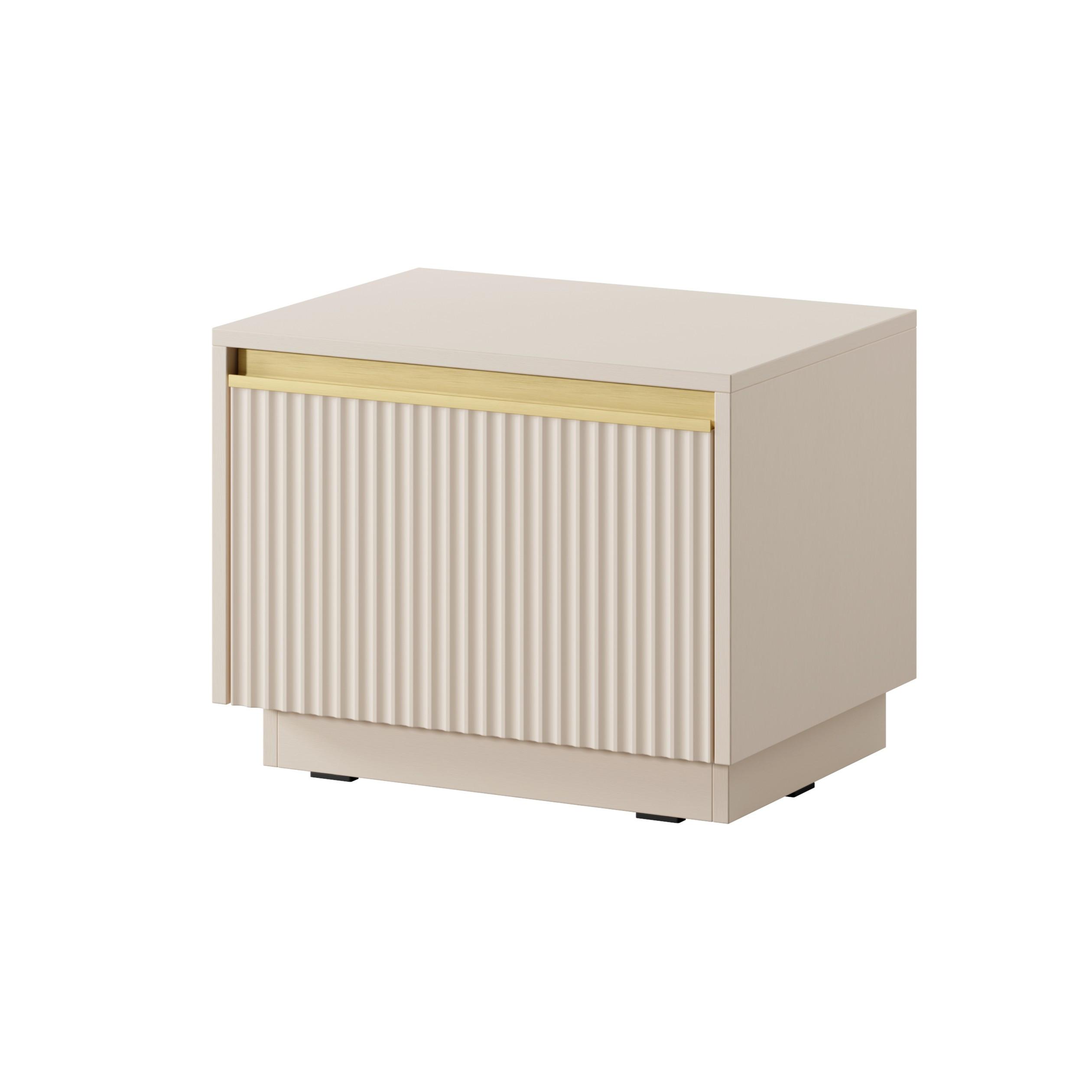 NACHTTISCH MAESTRO 54/42/39 cm Beige - Beige, Holzwerkstoff (54/42/39cm) - MASSENO