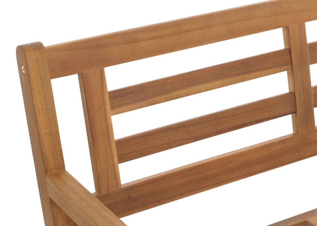 GARTENBANK Braun - Braun, Holz (145/82/59cm) - MCW