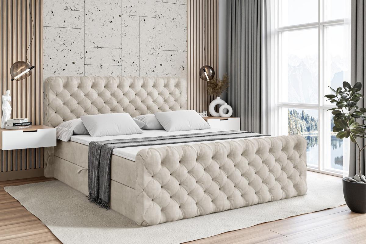 BOXBETT BOXI8-Z - 140x200 cm - H3 - Ecru - Ecru, Holzwerkstoff (140/200cm) - ALTDECOR