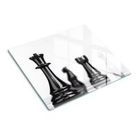 GLASPLATTE 60x52 cm Schachfigur - Schwarz, Glas (60/0.4/52cm) - TULUP