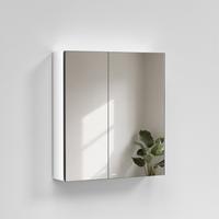 SPIEGELSCHRANK Weiß 65/60/14,5 cm - Weiß, Metall (60/65/14.5cm) - EMKE