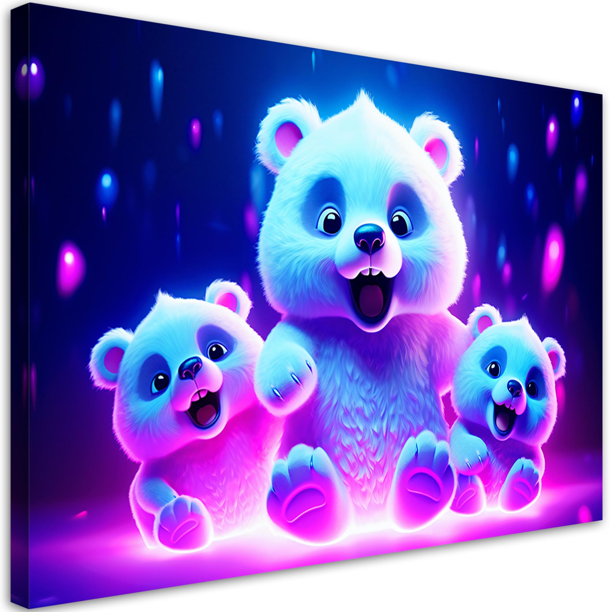 WANDBILD niedlicher baby eisbär - Multicolor, Textil (60/40cm) - Feeby