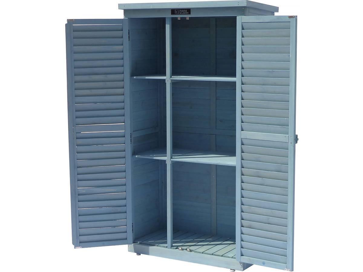 GARTENSCHRANK - GARTENTRUHE space Blau - Blau, Holz (38/148/87cm) - Habitat Garten