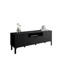 TV-SCHRANK LUMI mit Schublade 160 cm, Schwarz - Schwarz, Holzwerkstoff (160/57/41cm) - Lookway