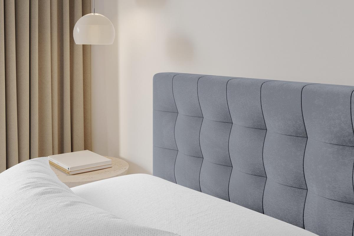 POLSTERBETT mit Bettkasten und Lattenrost, Bett mit Matratze H3/H4 - PARI 160x200 Grau - Grau, Holzwerkstoff/Textil (160/200cm) - ALTDECOR