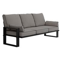 GARTENSOFA Elba 3 Sitzer - Grau - Grau, Textil (215/90/87cm) - MKS