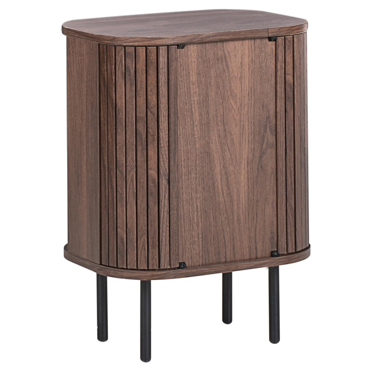 NACHTTISCH Braun Bradley - Dunkelbraun/Schwarz, Holzwerkstoff (30/40/55cm) - Beliani