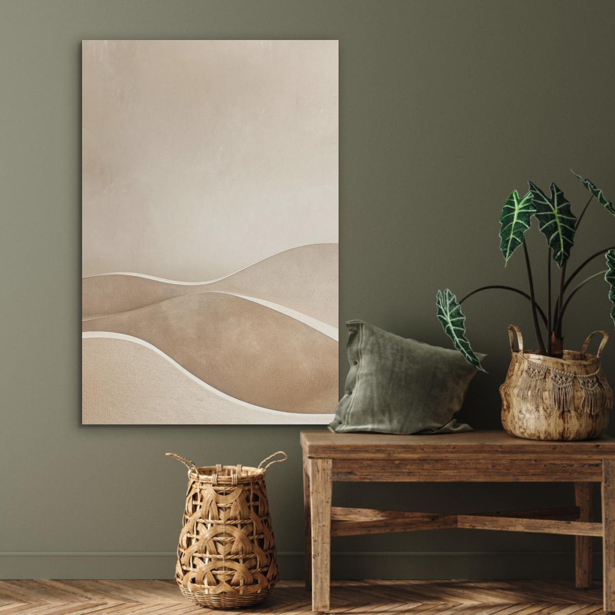 AKUSTIKBILD Beige - Natur - Abstrakt - Modern Wanddeko 60x90 cm - Beige, Kunststoff (60/90/0.9cm) - MuchoWow