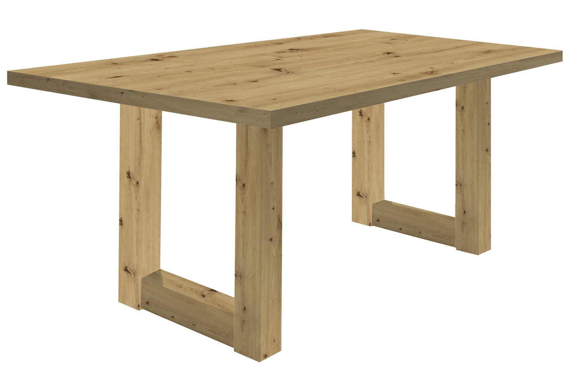 ESSZIMMERTISCH Eila 2 180 x 90 x 75 Esstisch Asteiche - Naturfarben, Holz (180/90/75cm) - 58aufmkessel