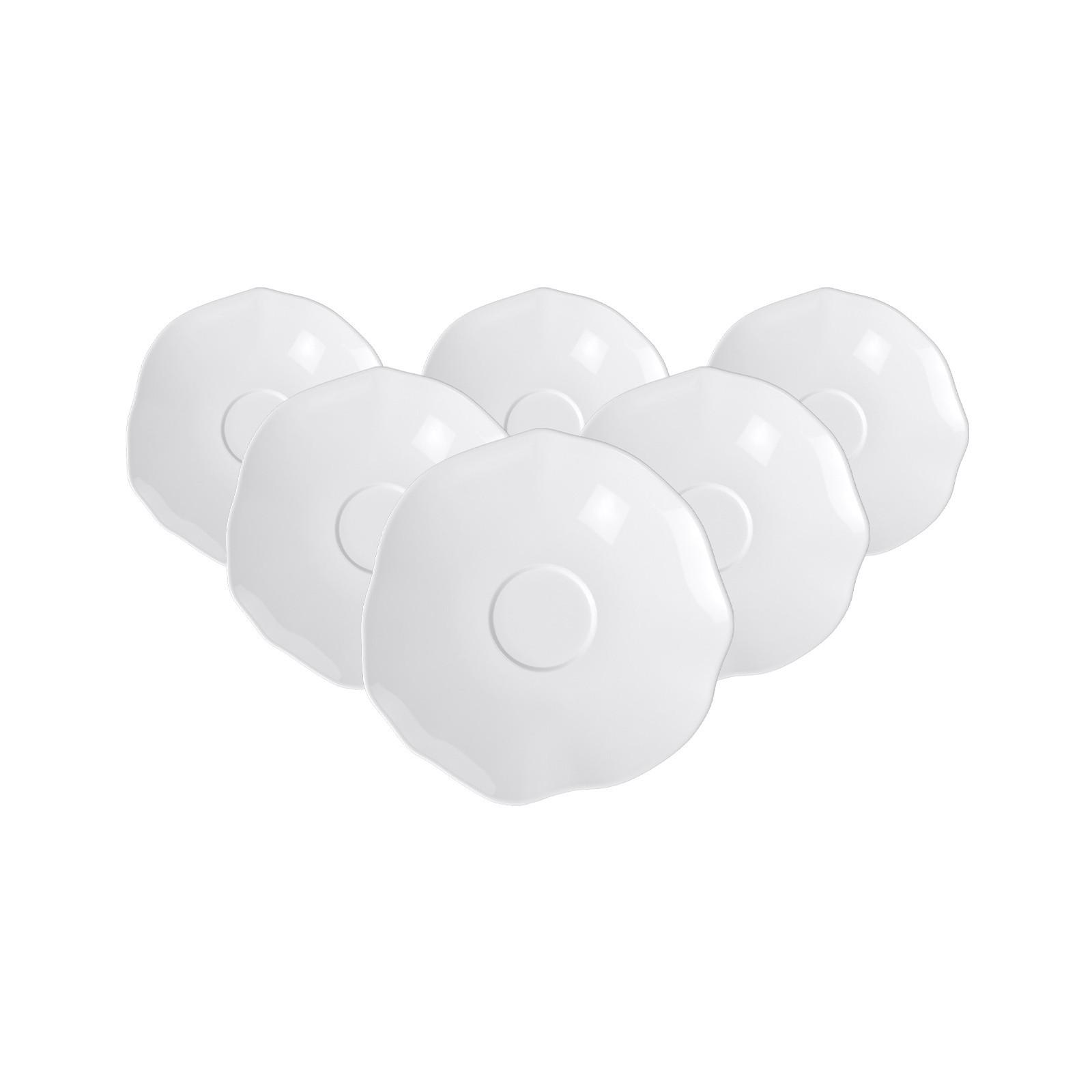 KAFFEEUNTERTASSEN Pura weiß ø 15,6 cm 6er Set - Weiß, Keramik (15.6cm) - Villeroy & Boch