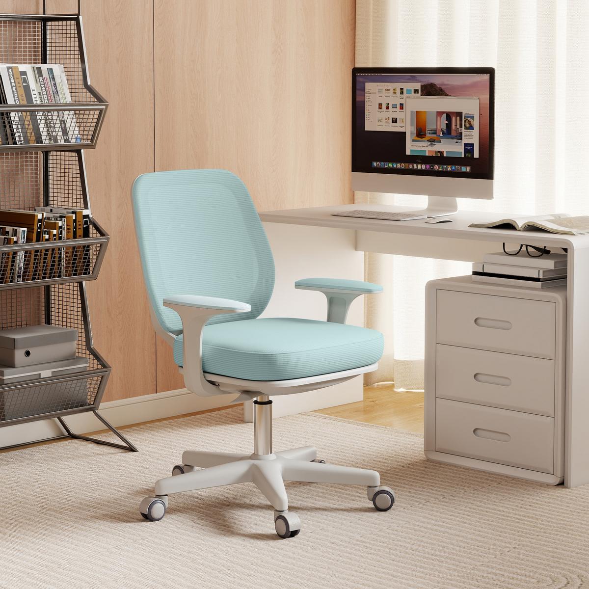BÜROSTUHL Polyester Kunststoff Grün - Hellgrün/Grau, Kunststoff/Textil (48/94.5/55cm) - Vinsetto
