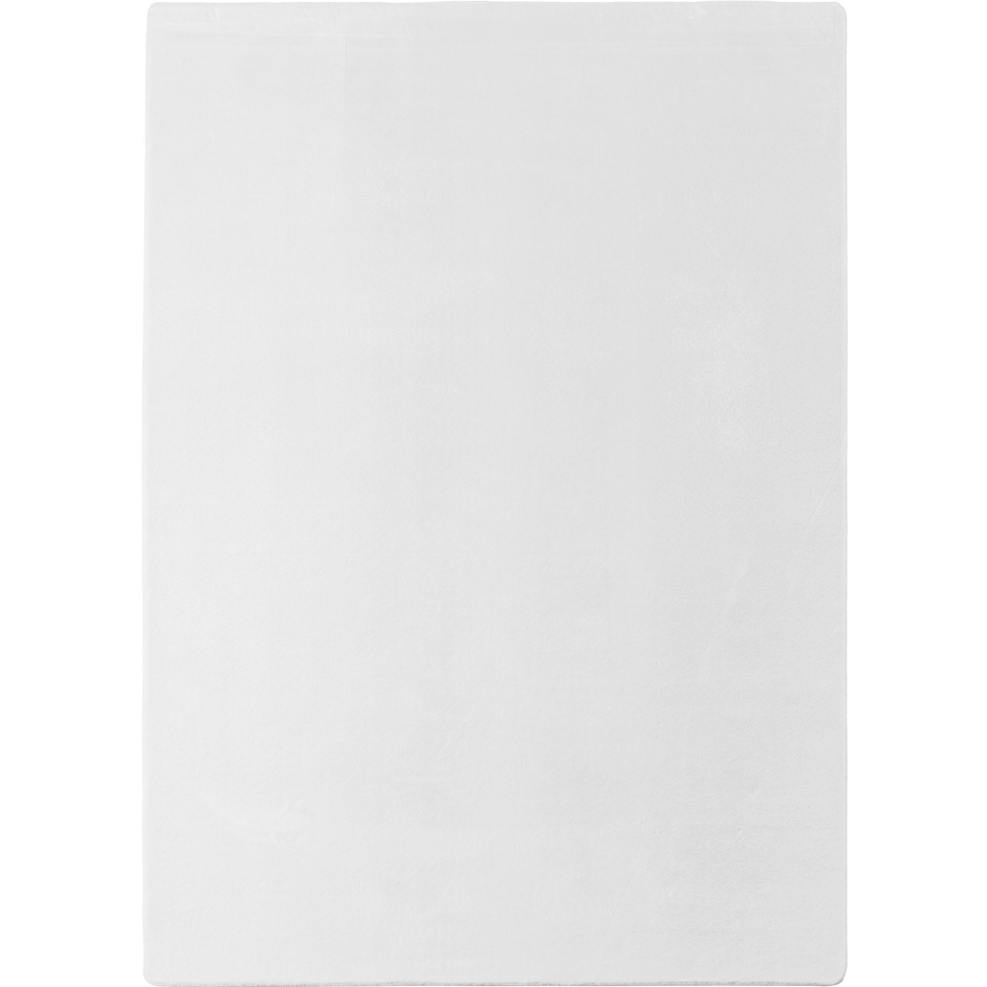 KURZFLORTEPPICH Waschbar ISAR, einfarbig, aus Polyester, Weiß, 80 x 150 cm - Weiß, Textil (150/80cm) - KADIMA DESIGN