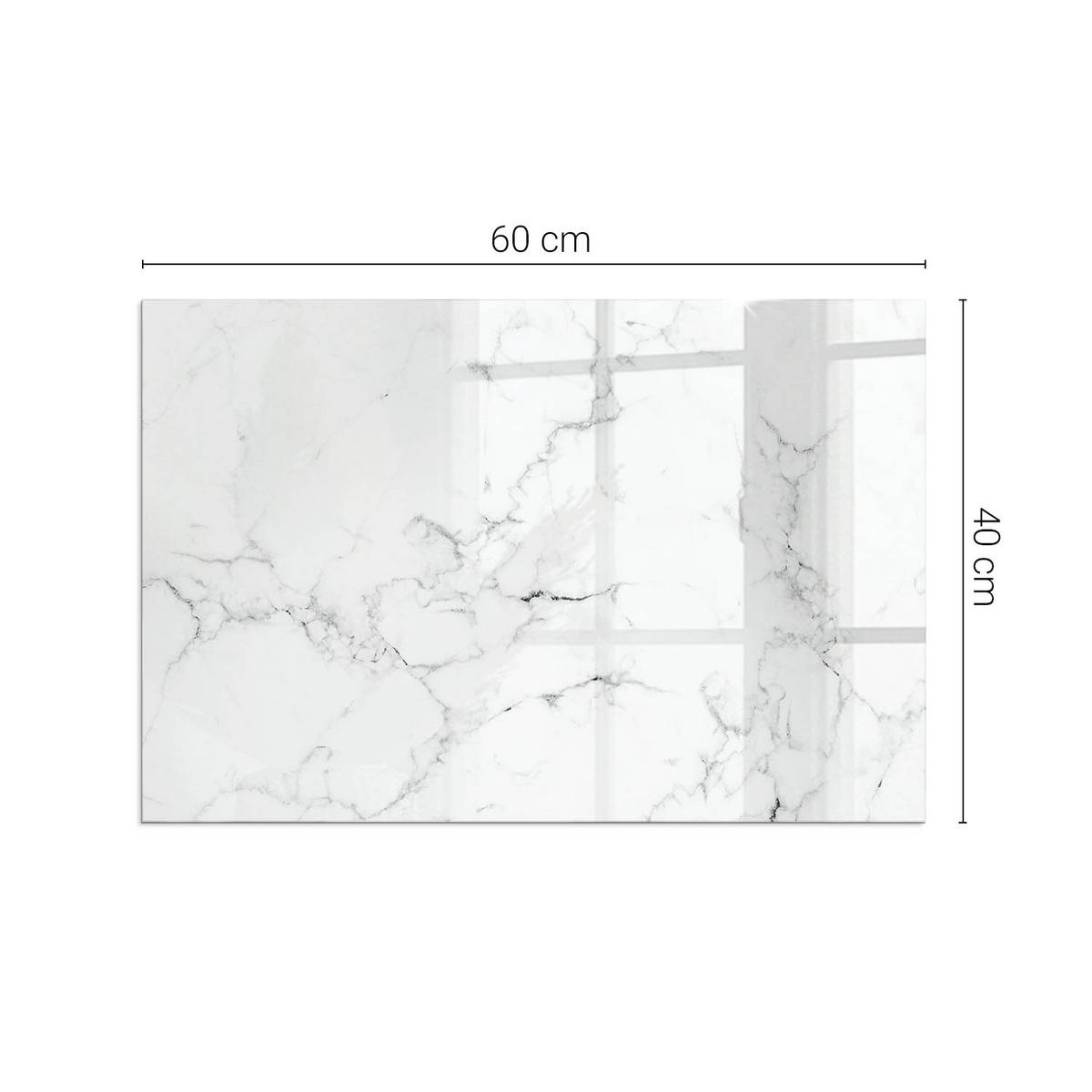 GLASPLATTE für Kamin 60x40 cm - Weiß, Glas (60/40/0.4cm) - TULUP