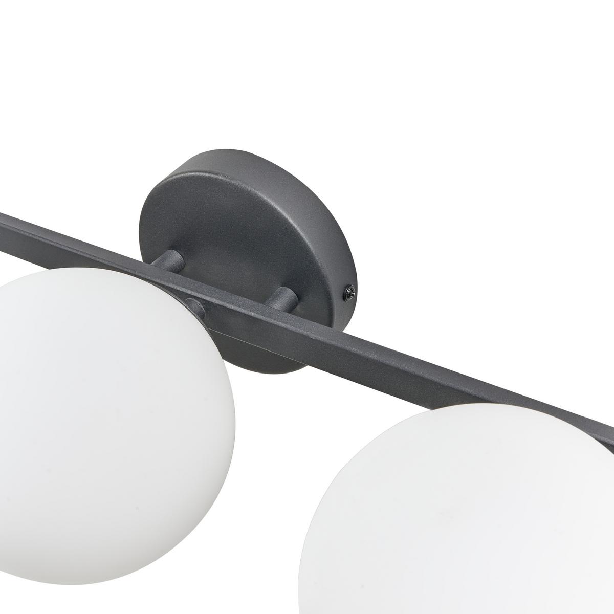 WANDLAMPE Schwarz Gimone - Schwarz/Weiß, Metall (60/13/21cm) - Beliani
