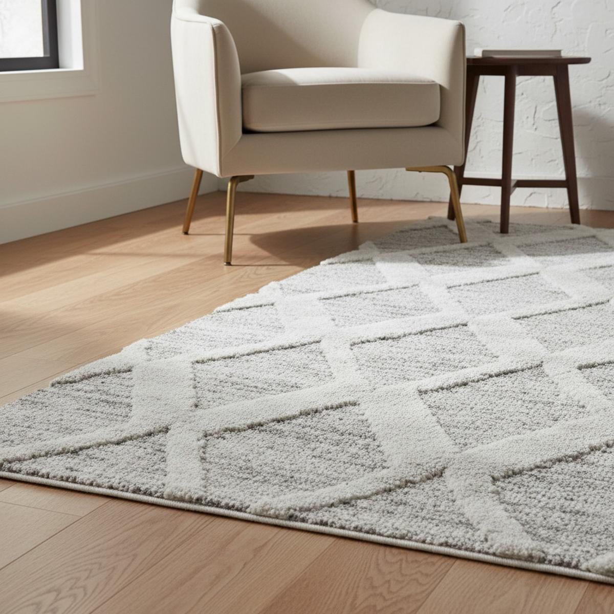 HOCHFLORTEPPICH EISACK, im Boho-Stil, Grau, 80 x 150 cm - Grau, Textil (150/80cm) - KADIMA DESIGN