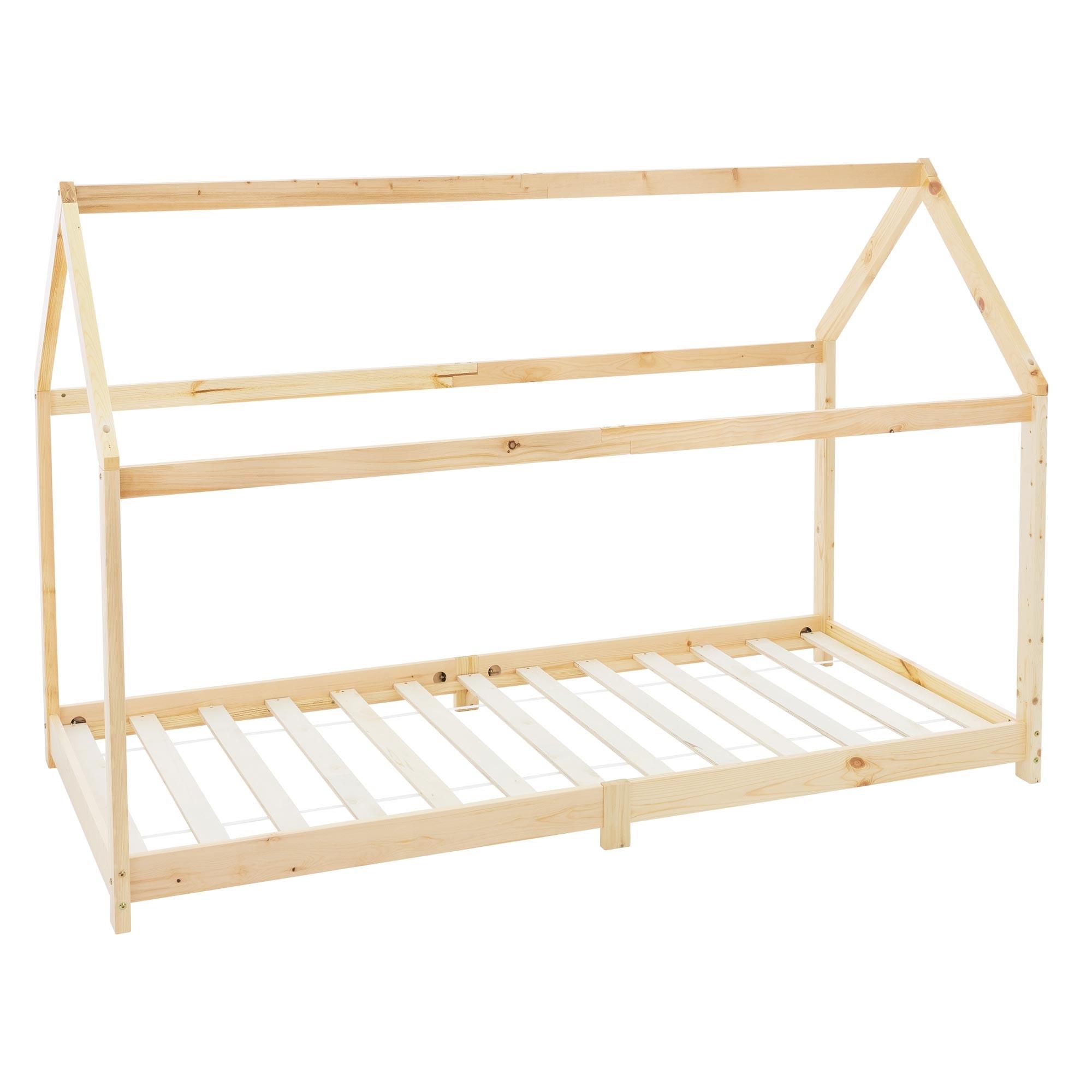 KINDERBETT mit Dach 90x200 cm Natur - Naturfarben, Holz (90/200cm) - ML-DESIGN