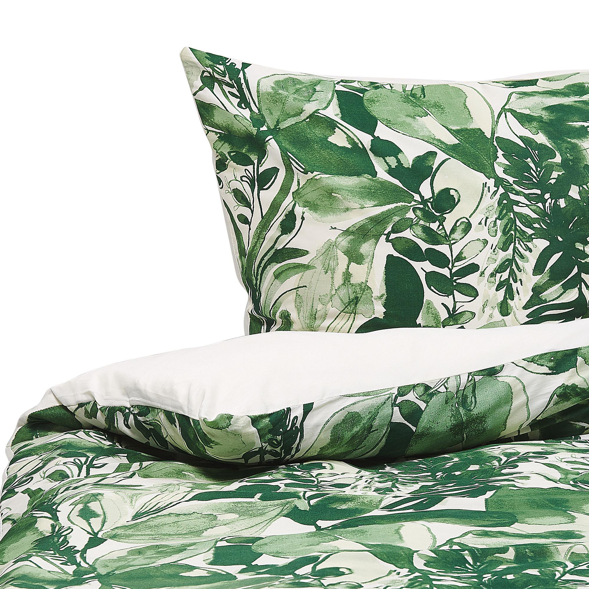 BETTWÄSCHE SET Greenwood 200 135x200 cm - Grün, Textil (135/200cm) - Beliani