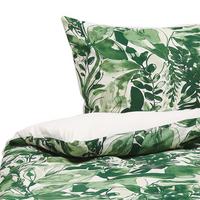 BETTWÄSCHE SET Greenwood 200 135x200 cm - Grün, Textil (135/200cm) - Beliani