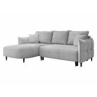 ECKSOFA Sycylia, Seite: Links - Schwarz/Grau, Holz/Textil (244/165cm) - MIRJAN24