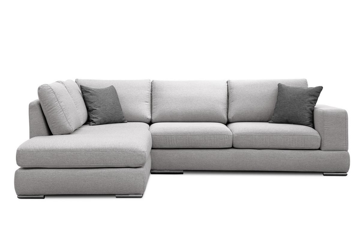 ECKSOFA OTTO 5-Sitzer, hellgrau - Hellgrau, Holzwerkstoff/Textil (219/279cm) - Wozimo