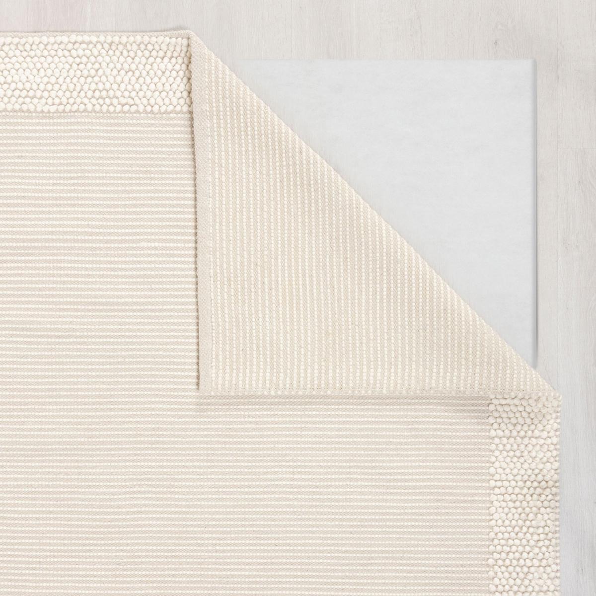 WOLLTEPPICH MOAT, mit Bordüre, Beige-Natur, 80 x 150 cm - Beige, Textil (80/150cm) - KADIMA DESIGN