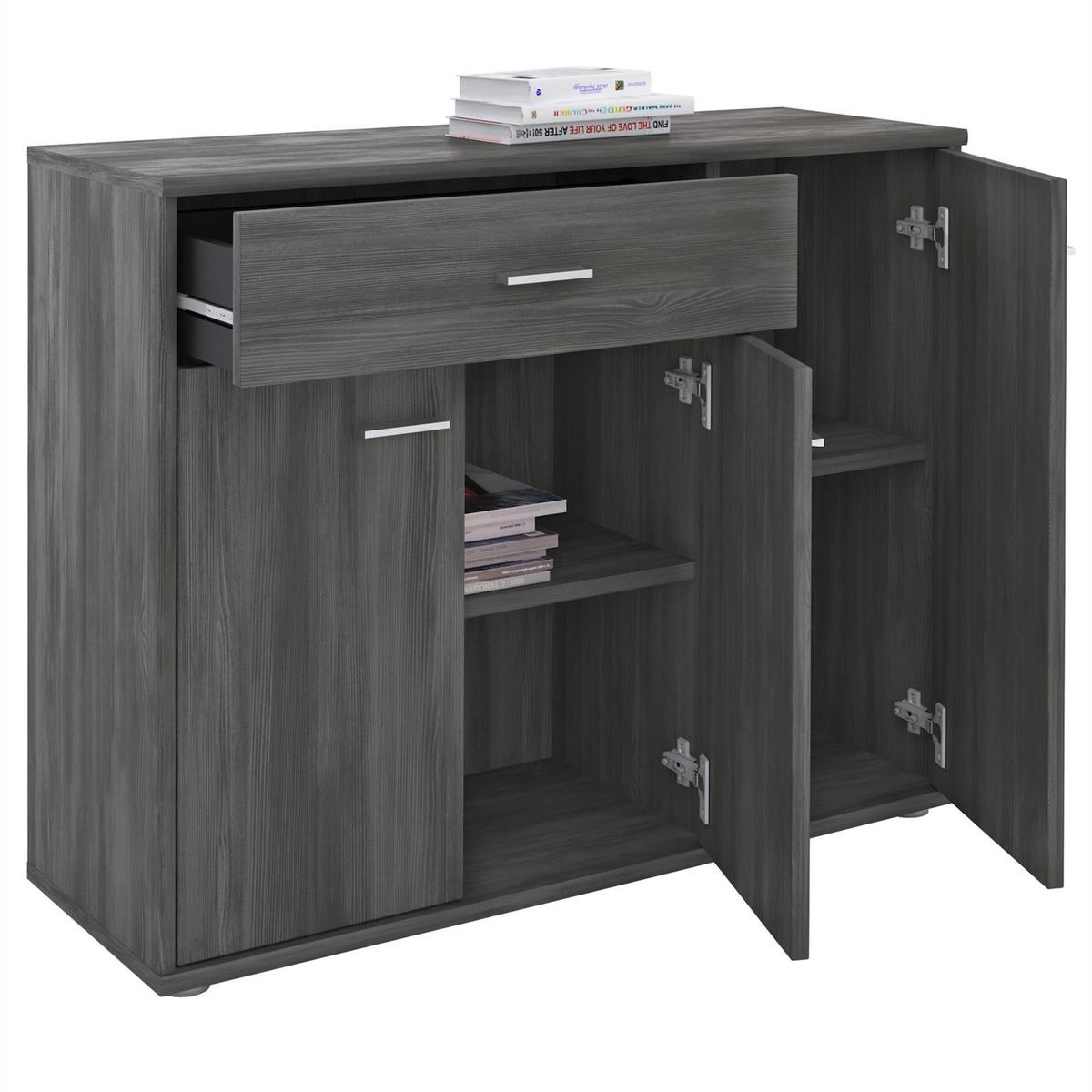 KOMMODE ESTELLE Esche grau - Eschefarben, Holzwerkstoff (88/70/30cm) - CARO-Möbel
