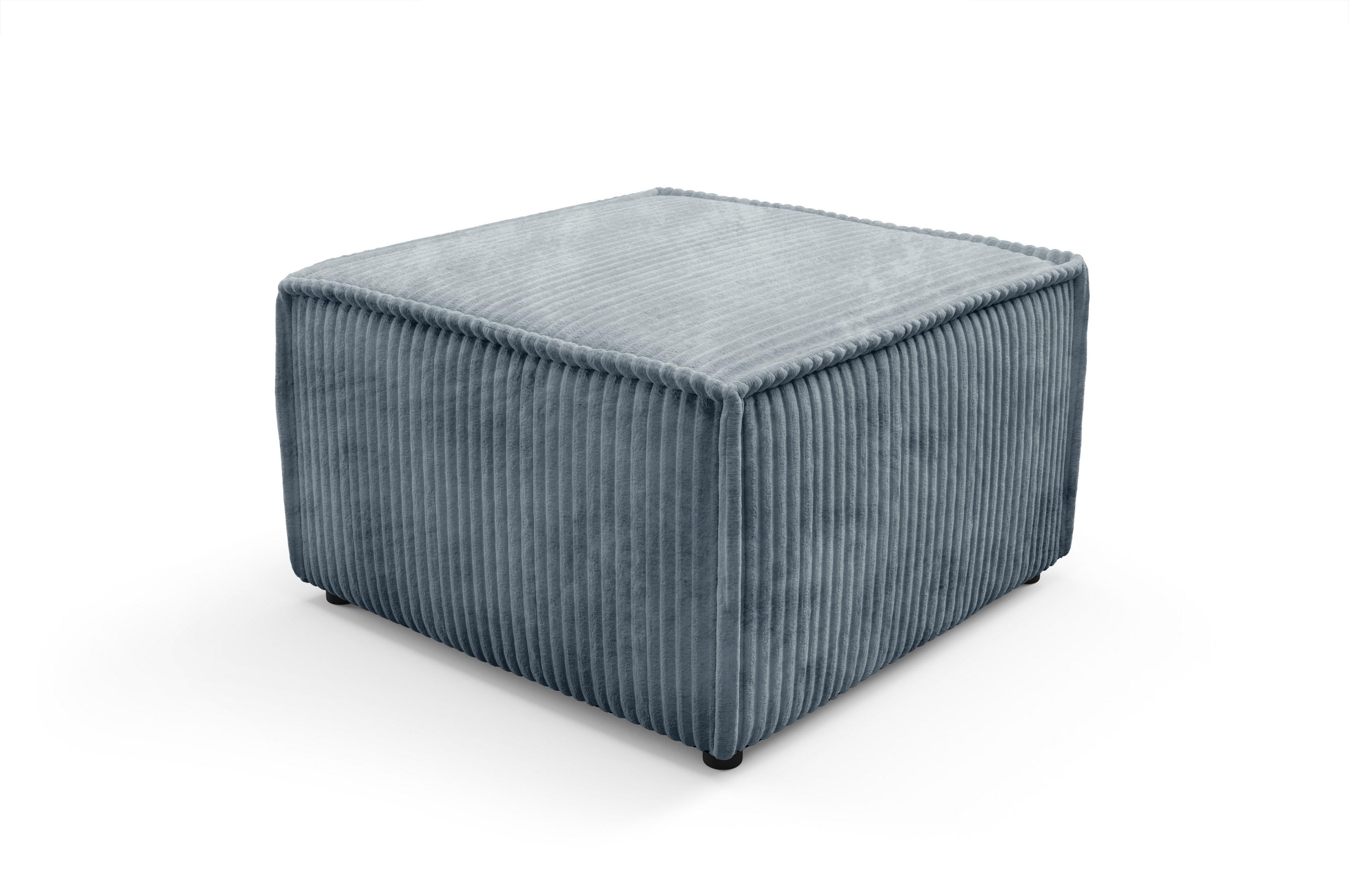 POLSTERHOCKER TESSO Modern Sitzhocker, Fußhocker Grau - Grau, Holzwerkstoff/Kunststoff (76/41/76cm) - MASSENO