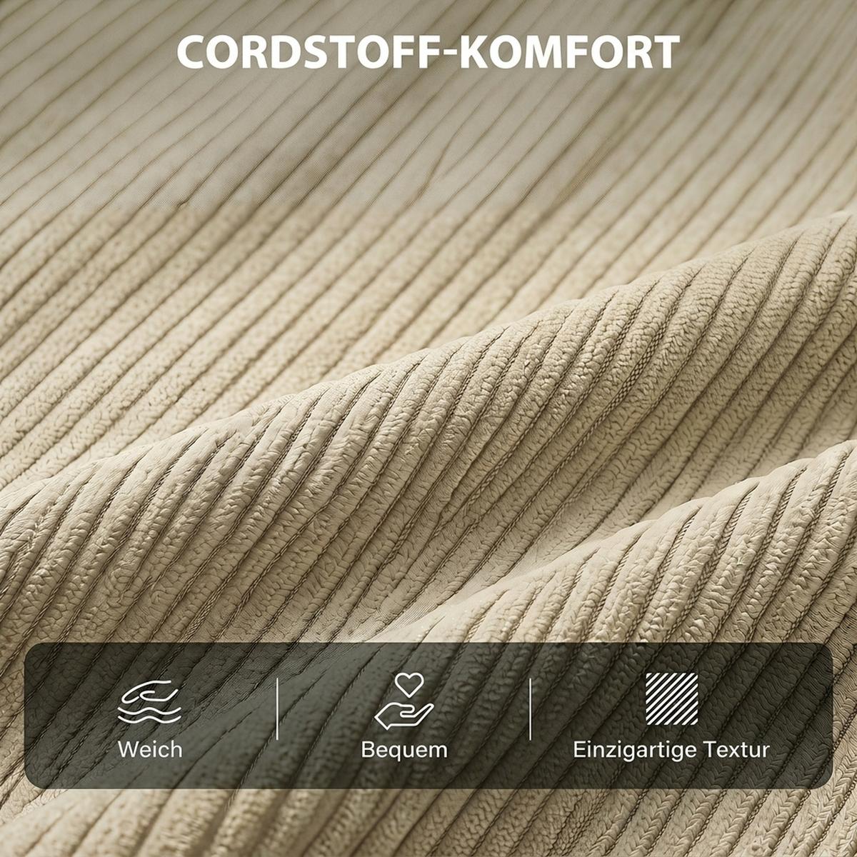 SCHLAFSESSEL Polyester Beige - Beige/Braun, Textil/Metall (75/84/90cm) - HOMCOM