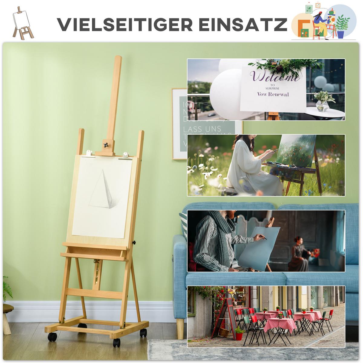 STAFFELEI Buchenholz Naturholz - Naturfarben, Holz - Vinsetto