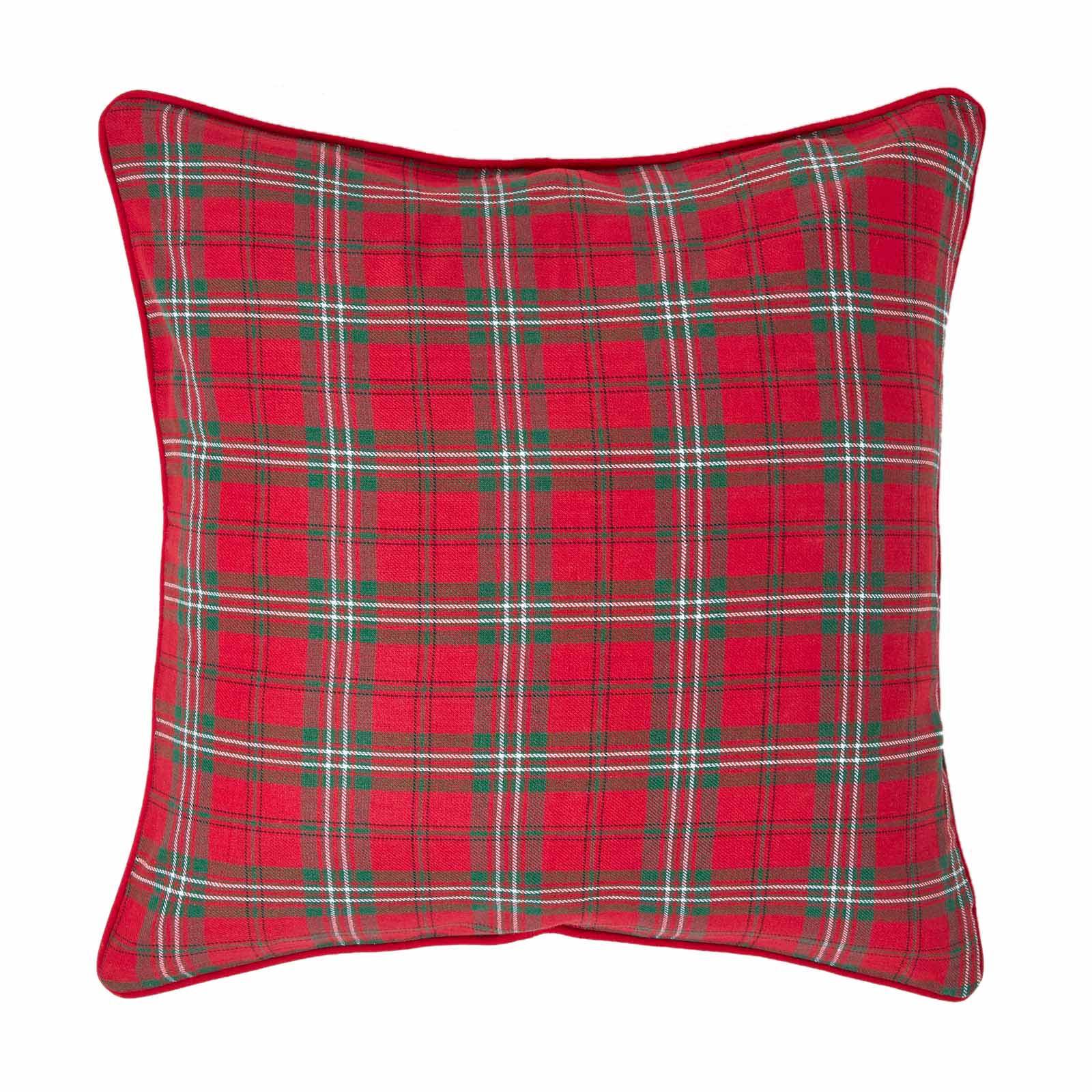 KISSENHÜLLE Edward Schottenkaro 60/60 cm - Rot, Textil (60/60cm) - Homescapes