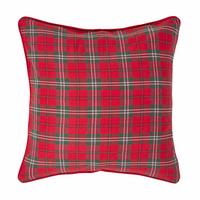 KISSENHÜLLE Edward Schottenkaro 45/45 cm - Rot, Textil (45/45cm) - Homescapes