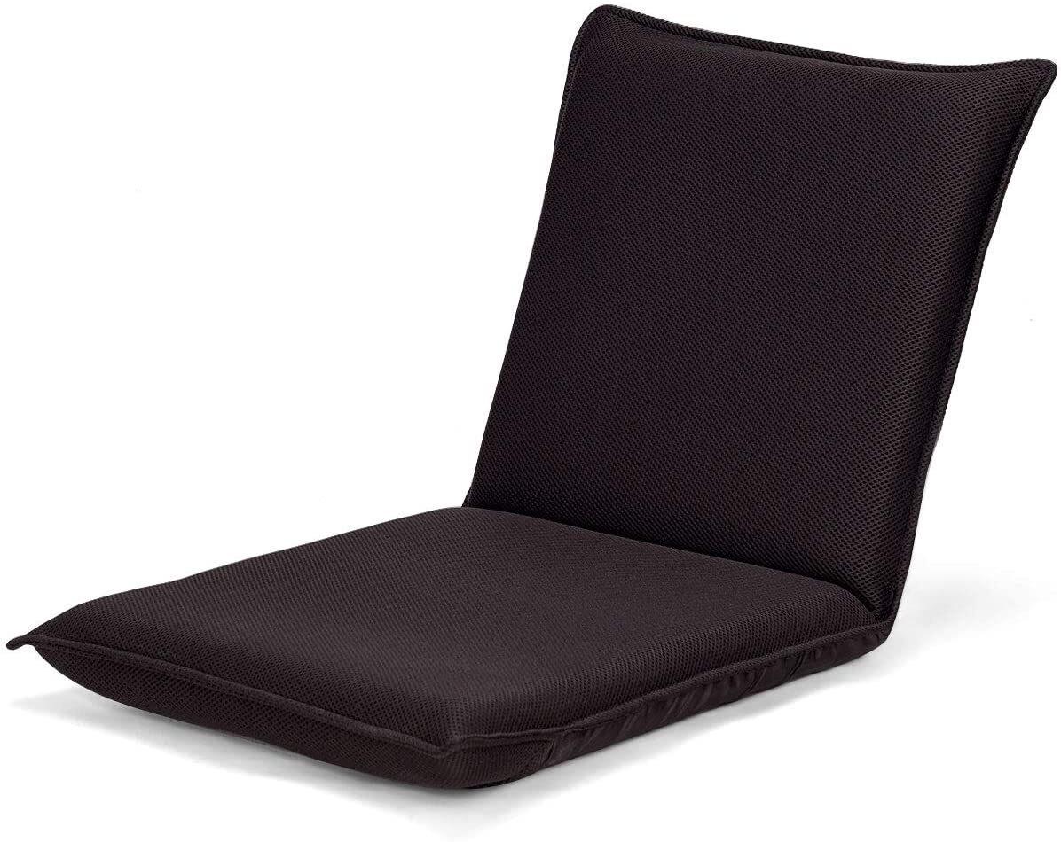 BODENSTUHL Bodensessel Braun - Braun, Textil (47/53/44cm) - COSTWAY