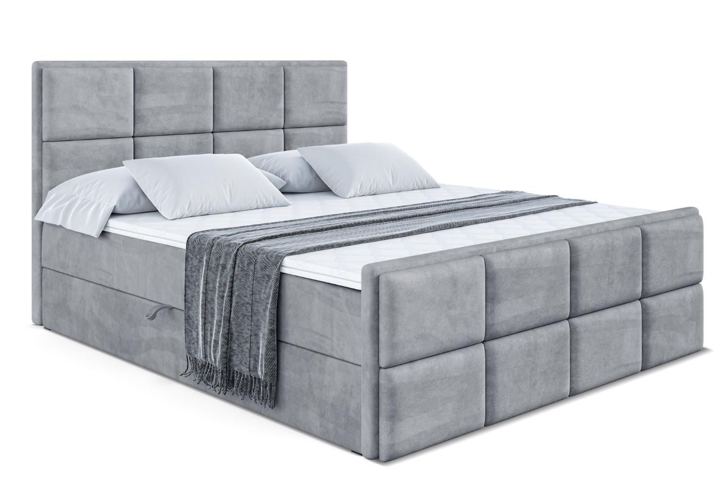 BOXBETT NOVA-Z - 120 x 200 - H4 - Grau - Grau, Holzwerkstoff (120/200cm) - ALTDECOR