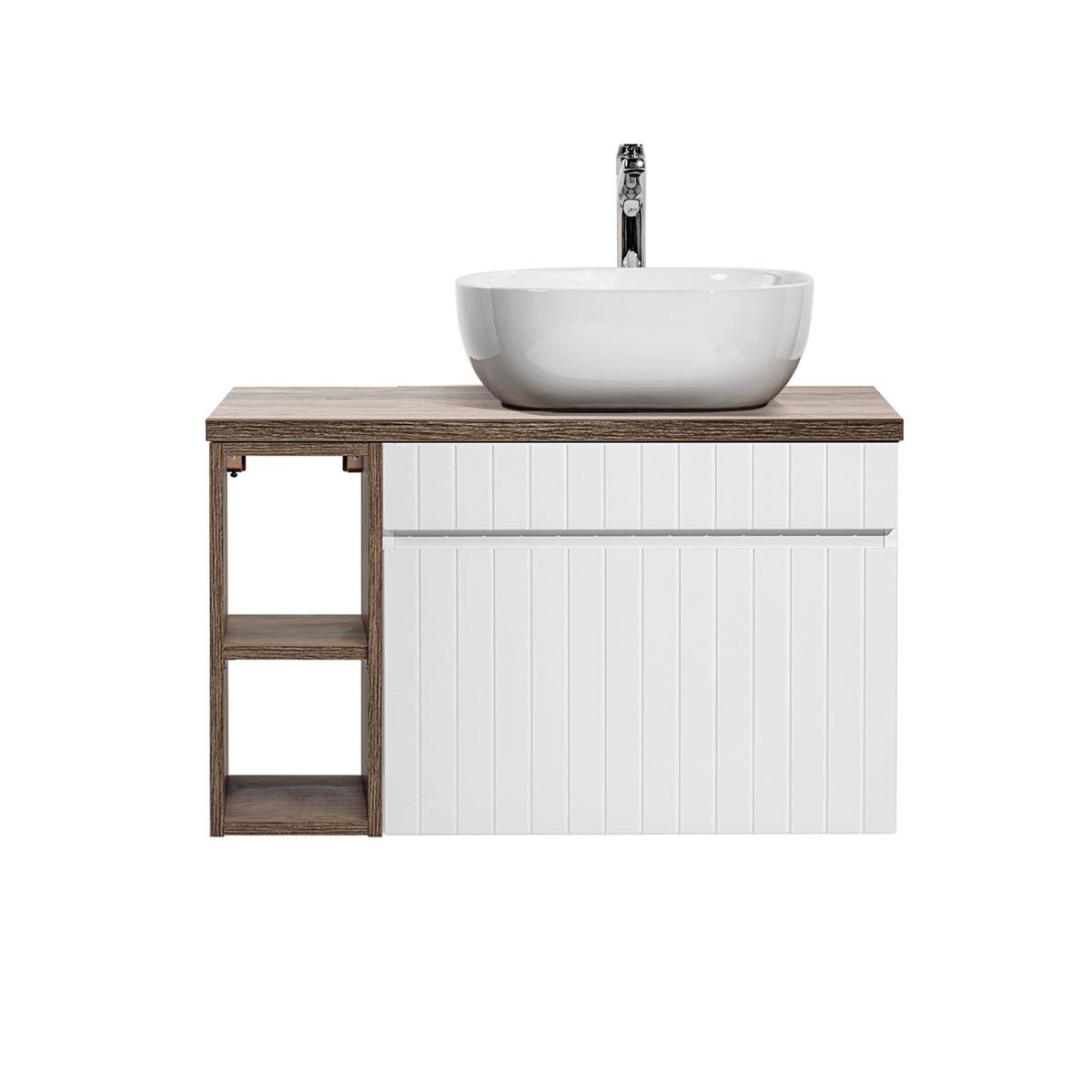 WASCHTISCH 80cm Zelie Weiß - Weiß, Holzwerkstoff (80/48/46cm) - Petits-meubles