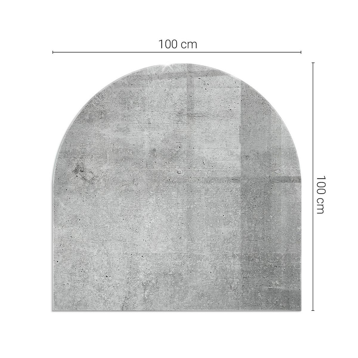 GLASPLATTE für Kamin 100x100 cm - Grau, Glas (100/100/0.4cm) - TULUP