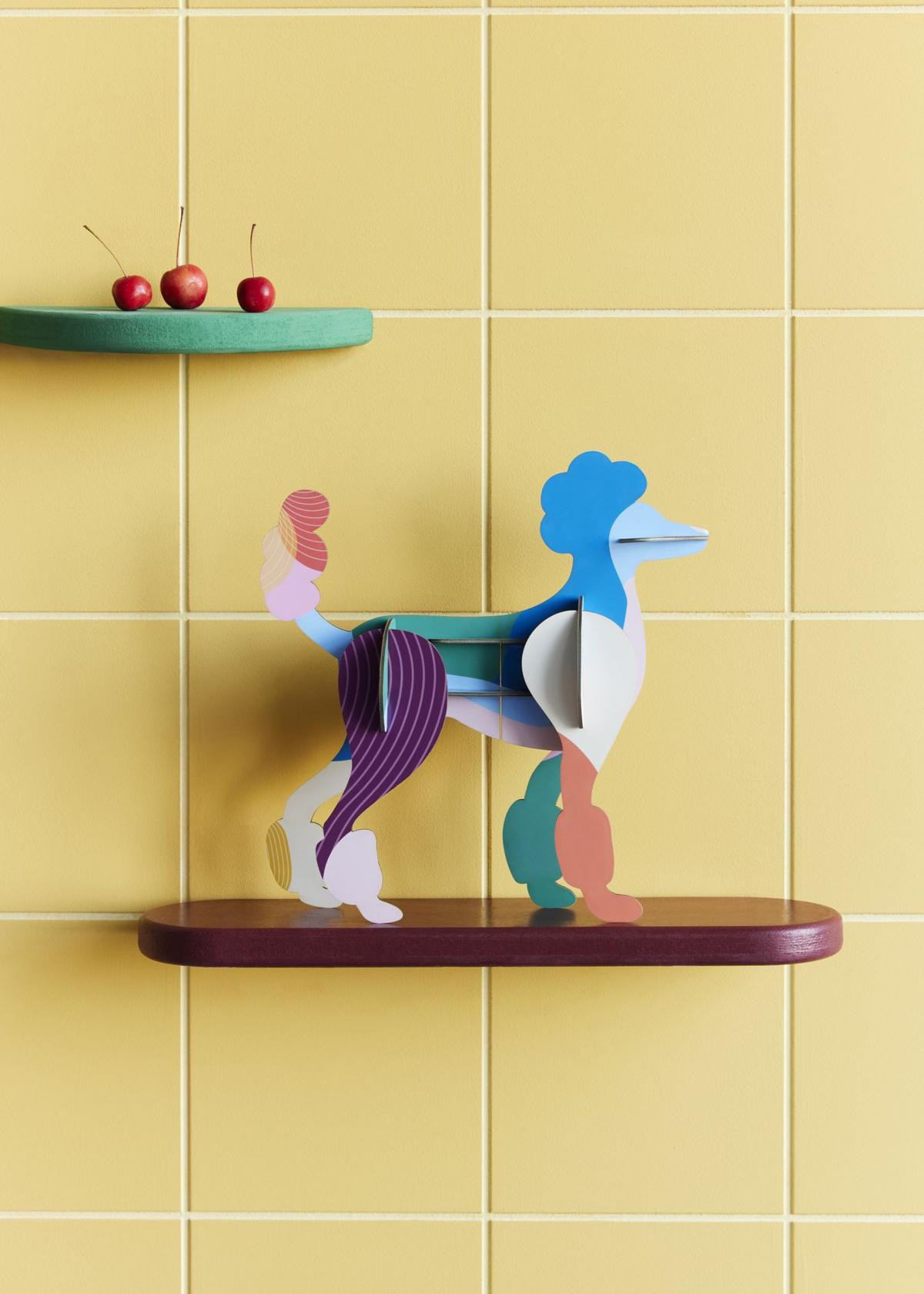 DEKOFIGUR Leuchtender Pudel 7/17 cm - Multicolor, Wellpappe (7/17/31cm) - Studio Roof