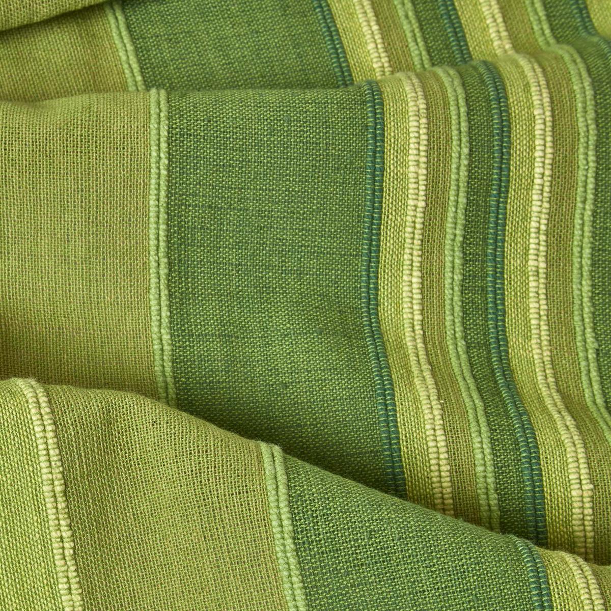 WOHNDECKE Morocco 150/200 cm, 100% Baumwolle gestreift - Grün, Textil (150/200cm) - Homescapes