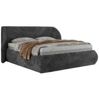 POLSTERBETT CAELA CLASSIC 140/200 - Grau Cord - Multipocket-Matratze - Grau, Textil (140/200cm) - MKS