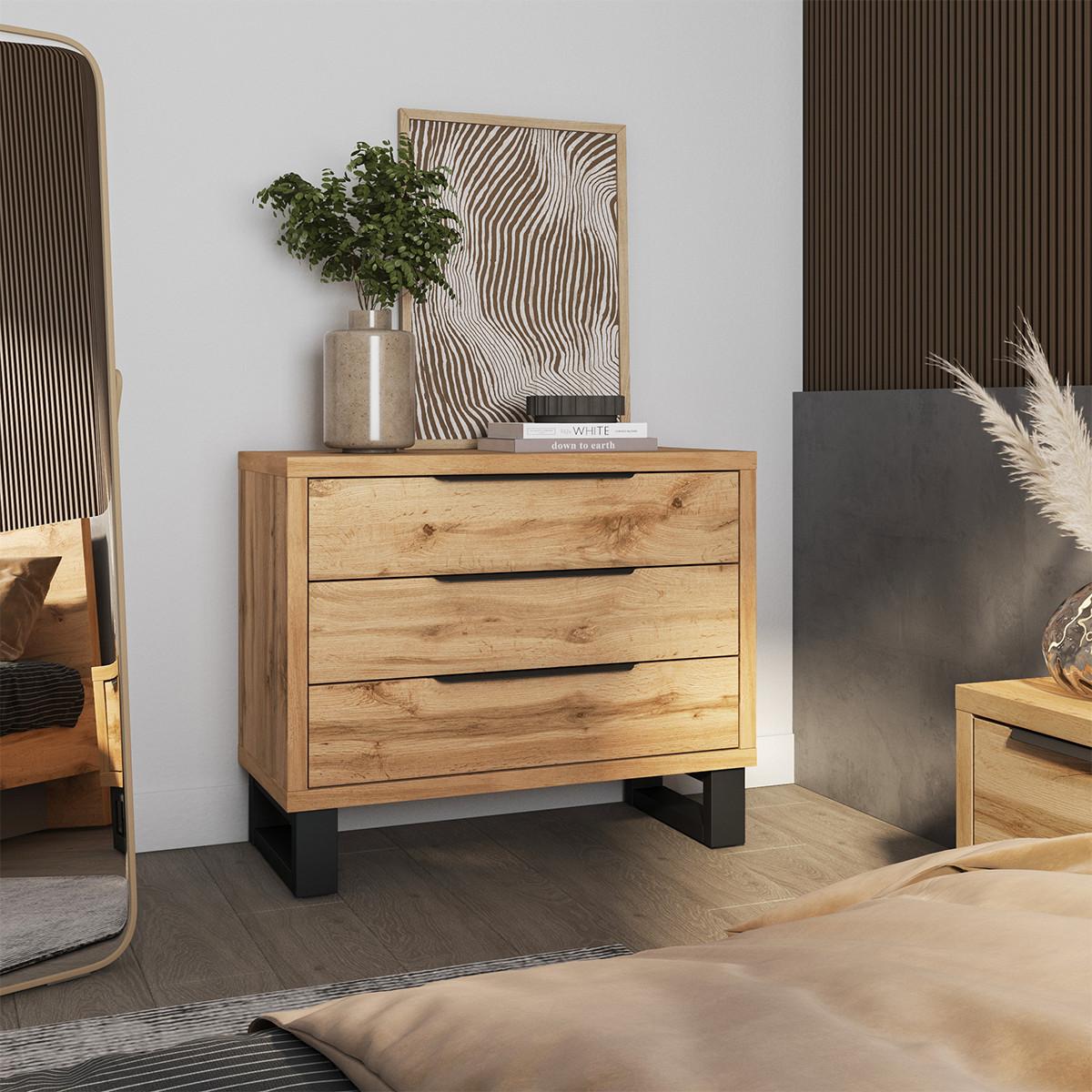 KOMMODE Eden Holz - Braun, Holzwerkstoff (99.3/82.7/45cm) - Petits-meubles
