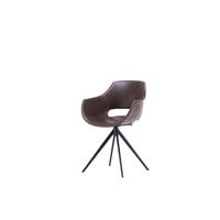 DREHSTUHL ZAJA Dunkelbraun Kunstleder Drehbar (360°) (1er-Set) - Dunkelbraun, Leder (57/85/59cm) - KAWOLA