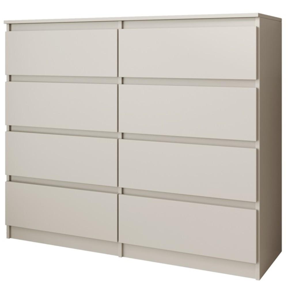 KOMMODE Look 100 cm mit acht Schubladen, kaschmir - Kaschmir, Holzwerkstoff (100/97/40cm) - Beautysofa