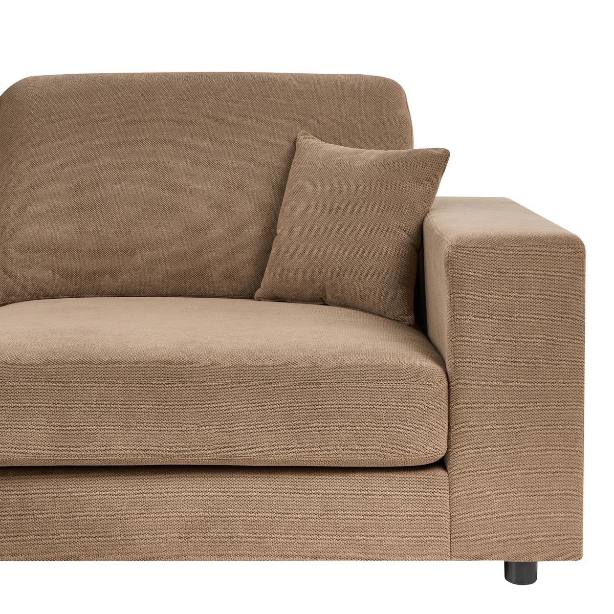 ECKSOFA 3-Sitzer Stoff Braun rechtsseitig Lofoten - Braun, Textil (250/185cm) - Beliani