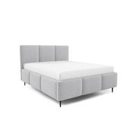 POLSTERBETT Miami Komplettset - Hellgrau, Holzwerkstoff/Textil (140/200cm) - Fun Möbel