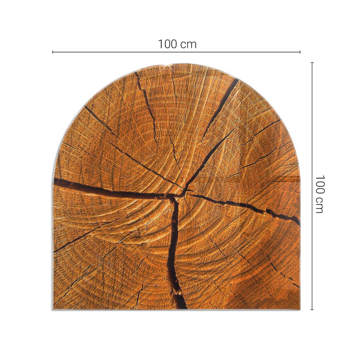 GLASPLATTE für Kamin 100x100 cm - Orange, Glas (100/100/0.4cm) - TULUP