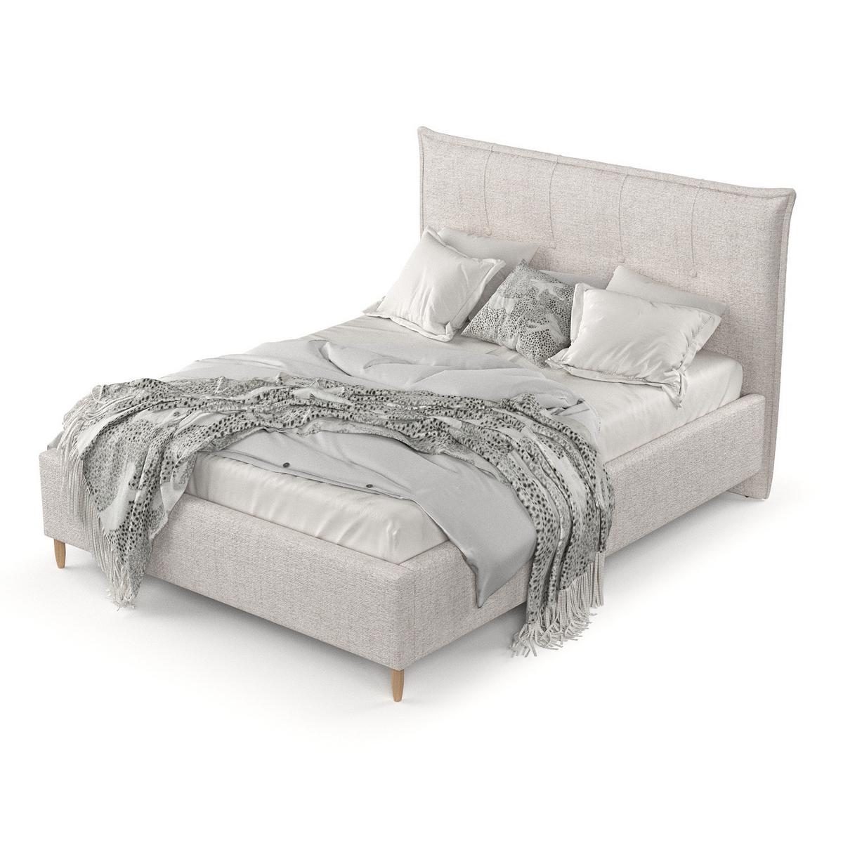 POLSTERBETT Plaza 180/200 cm Hellbeige im Neve Stoff - Sandfarben/Naturfarben, Holz/Holzwerkstoff (180/200cm) - AltaBeds