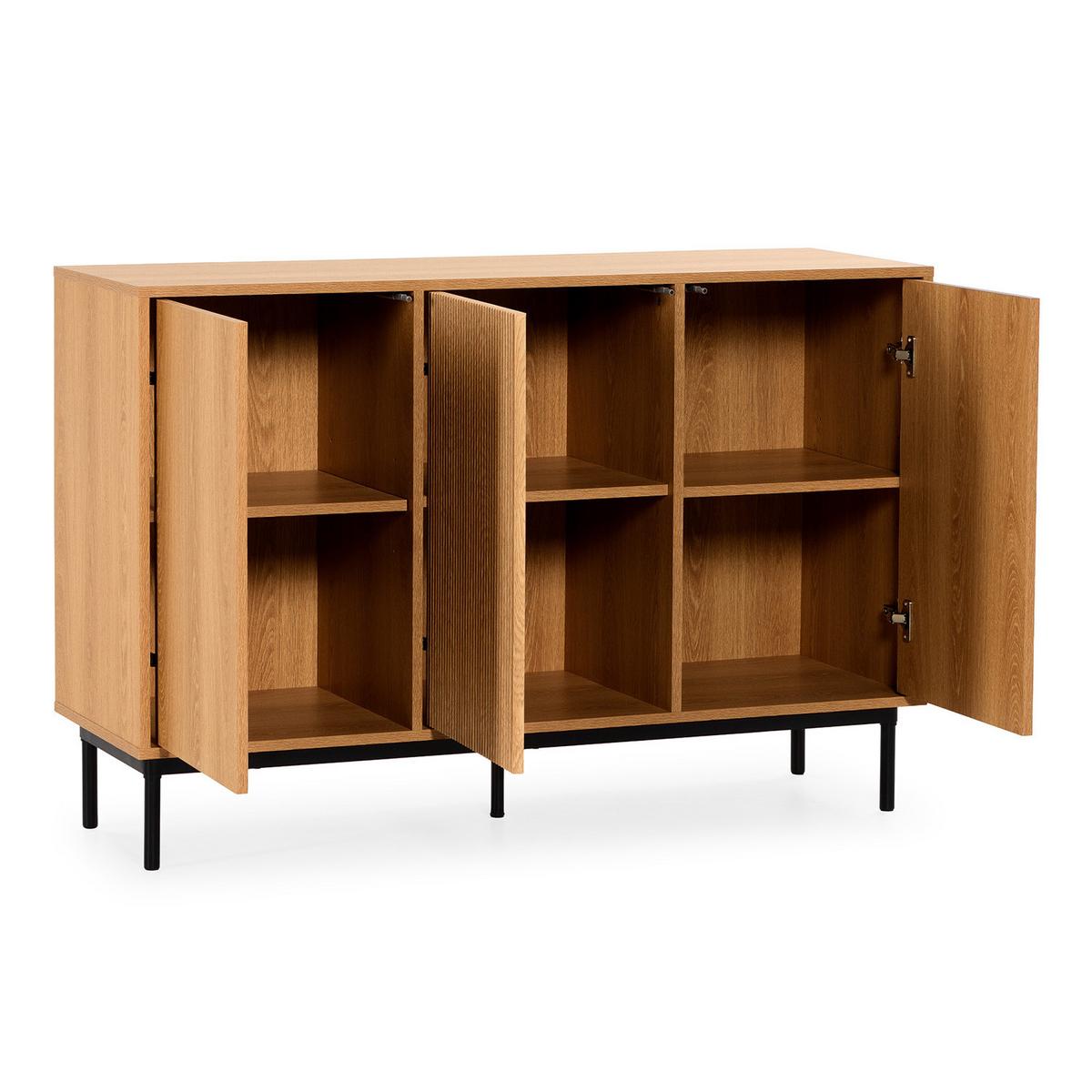 SIDEBOARD Florida 3 türen Eiche-Optik - Honigeiche, Holzwerkstoff (120/80/40cm) - VS Venta-stock