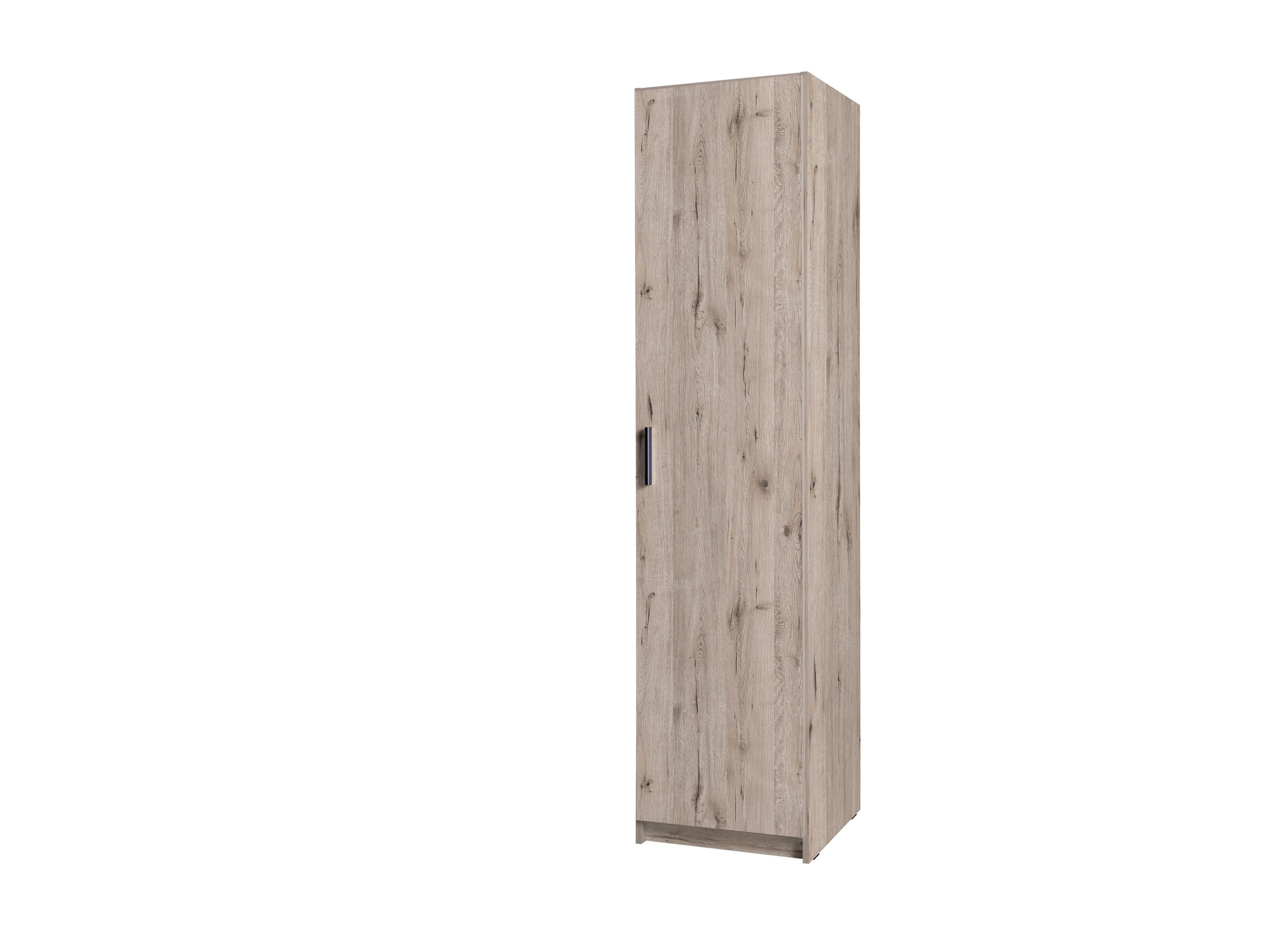 KLEIDERSCHRANK Eiche Wellington, Graphit 45/198/54 - Eichefarben/Graphitfarben, Holzwerkstoff (45/198/54cm) - RAUMHIRSCH FURNITURE