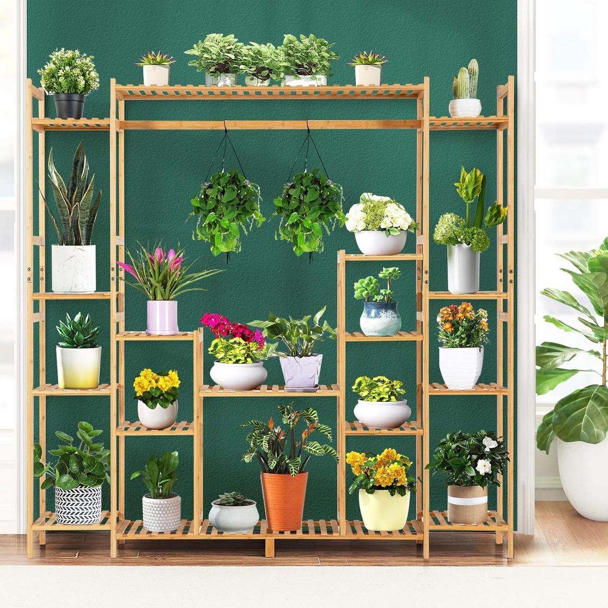 BLUMENSTÄNDER Natur - Naturfarben, Naturmaterialen (167/166/30cm) - COSTWAY