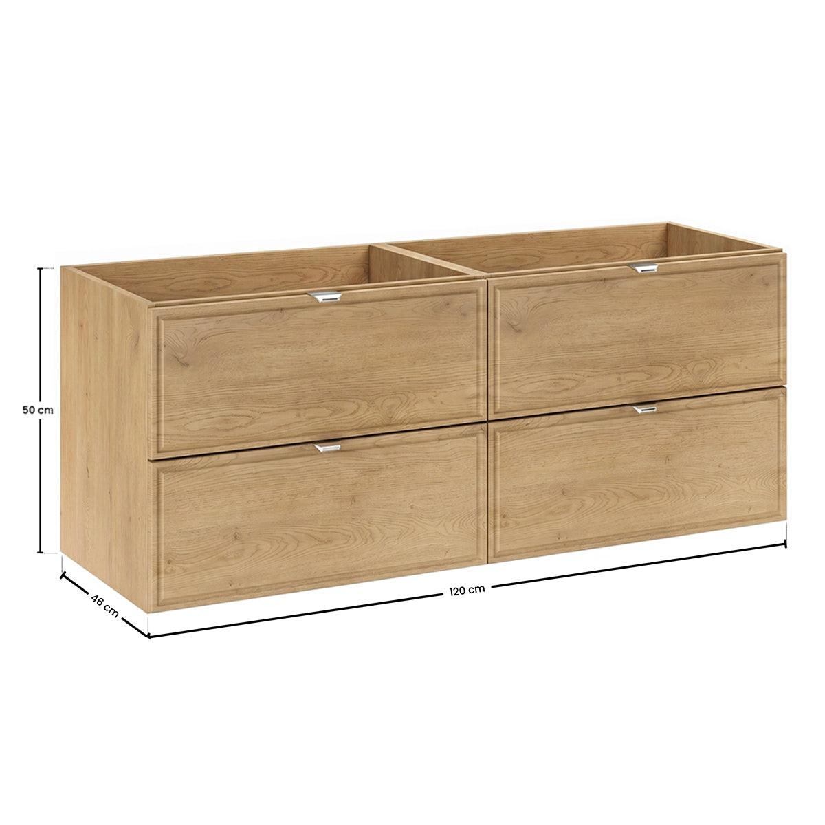 WASCHTISCHUNTERSCHRANK 120cm Elias Holz - Braun, Holzwerkstoff (120/50/46cm) - Petits-meubles